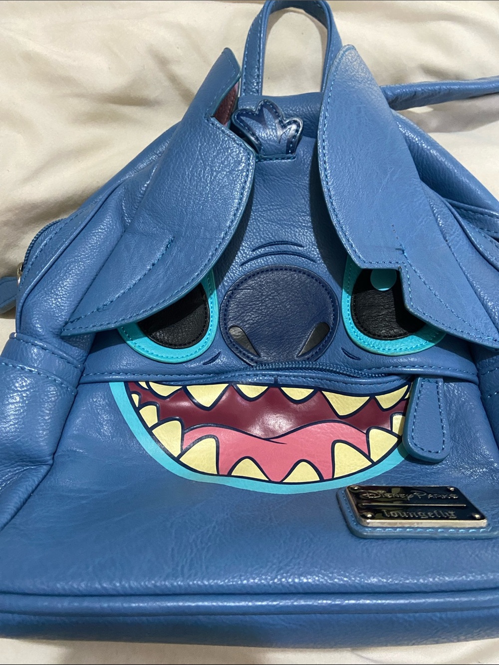 Loungefly Blue Stitch Face Mini Backpack Disney parks original